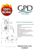 GPD Adrio MTA120 Tam Ankastre Banyo Bataryası- DST37 - Askılı Duş Seti - 3