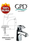 GPD Adrio MLT120 Tek Su Girişli Lavabo Bataryası - 3