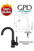 GPD Gildo MTL165-S Tek Gövde Lavabo Bataryası - 3