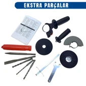 Elektrikli 5 Lİ Grup Set (4 lü Makine Seti Kırıcı Delici, 13mm Darbeli Vidalama Matkap, 125mm Avuç Taşlama, Dekupaj Testere + MMA777 İnverter Kaynak Makinesi) EEA433 - 6