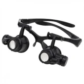 Gözlük Modeli 10X 15X 20X 25X Lens 2 Led Işıklı Büyüteç 9892G - 4