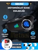 Motorcular için Su Geçirmez Kameralı Bluetooth Intercom | Çoklu Bağlantı, Mikrofon & Çift Kulaklık, HD Kayıt thumbnail 1