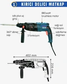 Elektrikli 5 Lİ Grup Set (4 lü Makine Seti Kırıcı Delici, 13mm Darbeli Vidalama Matkap, 125mm Avuç Taşlama, Dekupaj Testere + MMA777 İnverter Kaynak Makinesi) EEA433 - 2