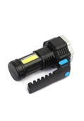 PS-3879 USB Şarj Göstergeli Şarj Edilebilir 7*XPE +COB Led El Feneri - 4
