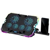 GameBooster GB-NS10 Hurricane RGB+Telefon Stant Notebook Soğutucu thumbnail 6