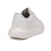 Kadın Beyaz Simli Rahat Günlük Sneaker Spor Ayakkabı - 5