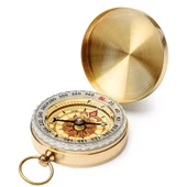 Yuvarlak Sarı Metal Kasa Su Geçirmez Fosforlu Dayanıklı Pusula G50 - 1