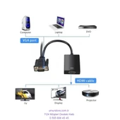 VGA To HDMI Çevirici VGA + Audio To HDMI Converter - 2