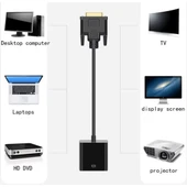 DVI To VGA 24+1 Dvi-D Dijital - VGA Dönüştürücü DVI In - VGA Out thumbnail 2