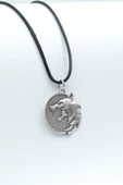 Witcher 3 Madalyon Gümüş Kaplama Deri İp Kolye thumbnail 1