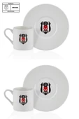 Beşiktaş Neva N3422 Lisanslı Arma Logo 2'li Kahve Fincan Takımı-bjk - 5
