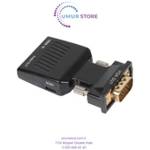 Siyah Vga Erkek To Hdmi Dişi Dönüştürücü - 1