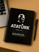 Atatürk Temalı Spiral Çizgili Defter – 80 Yaprak / 160 Sayfa – 18x24 cm thumbnail 1