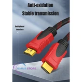 3mt Üç 3 Metre Sargılı HDMI Kablo Full Hd 1080 3D 4K 2160P Kaliteli Hdmi 2k 4K HDMI 2.0 thumbnail 3