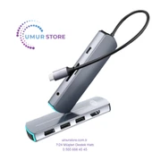 Type-C to (4K/60Hz UHD HDMI 3xUSB 3.0 TF/MicroSD 3.5mm Ses Çıkışı USB Type-C PD 60W) 8in1 HUB Dönüştürücü Çevirici Adaptör thumbnail 1