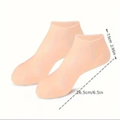 Topuk Çatlaklarına Karşı Silikon Jel Ayak Nemlendirici Maske Spa Bakım Çorabı Ayak Bakım Çorap thumbnail 9