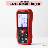 100 Metre Lazer Metre Mesafe Ölçer Hassas Dijital İnşaat Ölçüm Aleti Alan Ölçer Lazerli Ölçüm Cihazı thumbnail 2