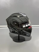 Jk-902 Güneş Vizörlü Çene Açılır Kask H1 GREY - 1