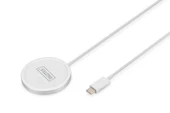 Digitus Kablosuz Şarj Pad/Altlık, Mıknatıslı, 15W, MagSafe uyumlu<br>
Digitus Wireless charging pad, magnetic 15W, MagSafe compatible - 1