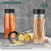 Mihel 1600ML 6'lı YUVARLAK CAM SAKLAMA KABI - 2