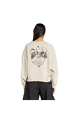 adidas Kadın Bej BUFFY CREW Sweatshirt JX1275 thumbnail 3