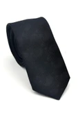 Şal Desenli Siyah Dokuma Kumaş Mendilli Slim Fit Kravat // SDK-2509-1 thumbnail 1