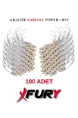 FURY 100 Adet A Kalite Kablolu Hazır BNC + DC POWER Jack Kablolu Y Tipi Konnektör thumbnail 1