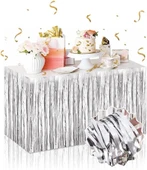 Periboia Gümüş Metalize Masa Eteği - 1