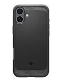 Spigen iPhone 16 Plus ile Uyumlu Kılıf Rugged Armor MagFit MagSafe Özellikli Matte Black - 1