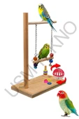 Kuş Oyuncağı Kuş Oyun Parkı Muhabbet Kuşu Papağan Oyun Parkuru Kuş Salıncağı thumbnail 1
