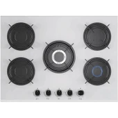Lanova White G17402-106 5 Gözlü Beyaz Cam Ankastre Ocak - 1