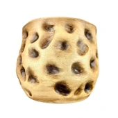 Bitki Tasarımı Ev Dekorasyon Aksesuar Naturel Desenli Toprak Saksı Saksılık Salon Çiçeklik 19 CM thumbnail 3