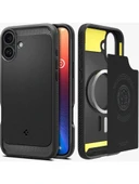 Spigen iPhone 16 Plus ile Uyumlu Kılıf Rugged Armor MagFit MagSafe Özellikli Matte Black - 2