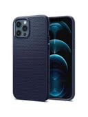 Spigen iPhone 12 Pro Max ile Uyumlu Kılıf Liquid Air Navy Blue - 2