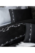 Cottonbox Brode Saten Gloria Çift Kişilik Nevresim Takımı Gri thumbnail 2