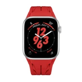 Apple Watch 7 45mm KRD-127 Metal Tokalı Silikon Kordon - 10