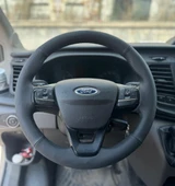 DİKİŞLİ DİREKSİYON KILIFI SİYAH DERİ NOKTALI DERİ SİYAH DİKİŞLİ F. CUSTOM TRANSİT İÇİN thumbnail 1