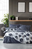 Modern Tek Kişilik Nevresim Takımı Orva Indigo - 1