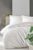 Elegant Saten Tek Kişilik Nevresim Takımı Beyaz - 1