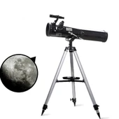 76 x 700 Profesyonel Aynalı Uzay Teleskopu Siyah - 1