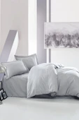 Elegant Saten Tek Kişilik Nevresim Takımı Gri - 1