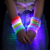 Turuncu Led Işıklı Baskı Yapılabilen Pilli Bileklik Bilezik - 5
