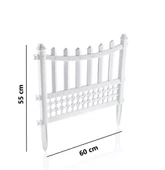 Omnipazar SY-5998 Elite Plastik Dekoratif Bahçe Çiti 12'li Set 60x55 cm Beyaz - 2