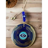 Altın Puantiyeli Nazar Boncuk Gözlü Duvar Süsü - 2