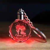 Işıklı Kristal Renk Değiştiren Anahtarlık - 1