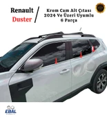 Renault Duster 2024 Ve Üzeri Model İçin Krom Cam Alt Çıtası 6 Parça Paslanmaz Çelik thumbnail 2