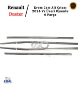 Renault Duster 2024 Ve Üzeri Model İçin Krom Cam Alt Çıtası 6 Parça Paslanmaz Çelik thumbnail 3