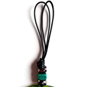 Mavi Nazar Boncuklu Şeffaf Yeşil El Yapımı Duvar Süsü - 2