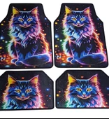 Aktunç Kedi Desenli Oto Paspas 4 LÜ SET - 1