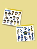 BlueLock-Meguru Bachira-parlak kağıt -2li sticker set-telefon süsleme Blue Lock - 1